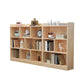 Modern Brown Shelf Bookcase Closed Back Wooden Book Shelf for Study Room