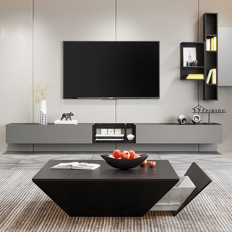 Contemporary TV Media Stand Wooden TV Stand Console for Living Room Clearhalo 'furn' 'furn_tv_stands_entertainment_centers' 'Furniture' 'Living Room Furniture' 'TV Stands & Entertainment Centers' 'TV Stands & Media Storage Furniture' 'tv_stands_entertainment_centers' 1200x1200_c0c8162f-72af-454b-99af-57a15152f86d