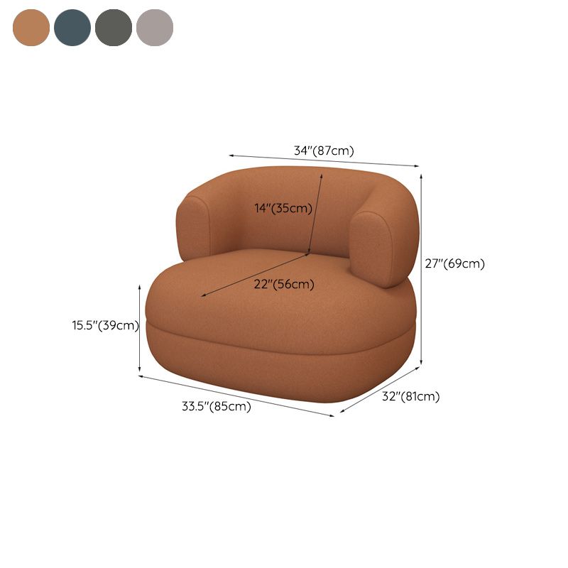 Sofa incurvé contemporain en faux cuir en cuir pour le salon