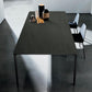 Sintered Stone Dining Table Industrial Style 4 Legs Base Rectangle Table for Home in Black Clearhalo ' dining_table' 'Dining Tables & Seating' 'Dining Tables' 'Furniture' 'furniture_dining_table' 'Kitchen & Dining Furniture' 'kitchen&dining_furn' 'kitchen' 'kitchen_dining_table' 1200x1200_c0cb3b79-4bd5-4725-9b1e-5fd855e18ae2