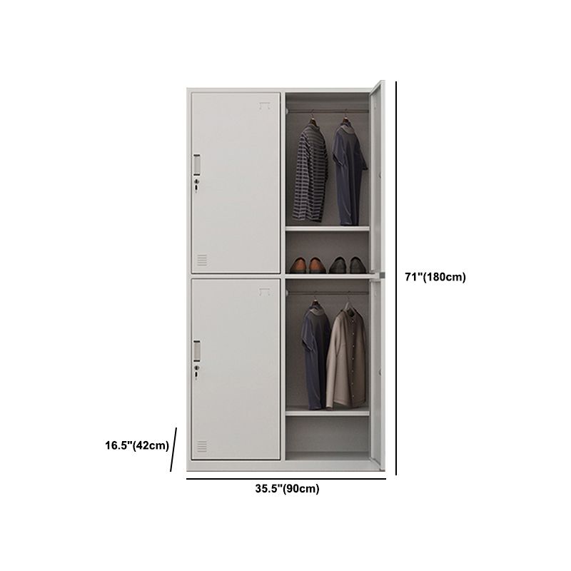 Contemporary Hinged Wardrobe Cabinet Steel Wardrobe Closet for Home