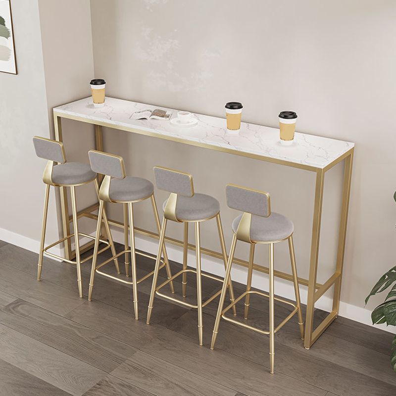 Faux Marble Bistro Bar Table Rectangle Trestle Bar Table for Living Room Clearhalo 'Bar Furniture' 'Bar Tables' 'bar_tables' 'furn' 'furn_bar_tables' 'Furniture' 'Kitchen & Dining Furniture' 1200x1200_c0cc836d-293e-44db-920f-8cc9a32dda86