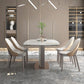 Luxury Sintered Stone Top Dining Table Rectangle Table with Metal Pedestal in Rose Gold Clearhalo ' dining_table' 'Dining Tables & Seating' 'Dining Tables' 'furn' 'furn_dining_table' 'Furniture' 'furniture_dining_table' 'Kitchen & Dining Furniture' 'kitchen&dining_furn' 'kitchen' 'kitchen_dining_table' 1200x1200_c0cdab78-df20-4681-bdee-50618e71b6cb