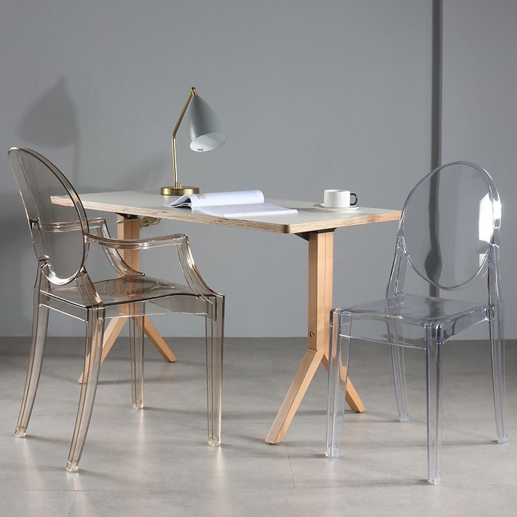 Nordic Style Plastic Dining Side Chair Dining Arm Side Chairs for Kitchen Clearhalo ' kitchen&dining_furn' 'Dining Chairs' 'Dining Tables & Seating' 'dining_chair' 'furn' 'furn_dining_chair' 'Furniture' 'furniture_dining_chair' 'Kitchen & Dining Furniture' 'kitchen' 1200x1200_c0cde762-4ea4-4a09-8c9d-57f772934f74
