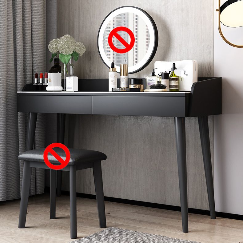 Vanity in legno ingegnerizzato contemporaneo 37,8 "H Vanity set con sgabello