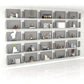 Metal Closed Back Bookshelf Contemporary Floating Bookcase with Shelves