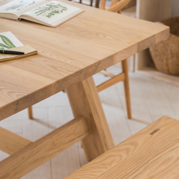 Rectangle Pine Solid Wood Table in Nature Modern Dining Table with Trestle Base for Restaurant Clearhalo ' dining_table' 'Dining Tables & Seating' 'Dining Tables' 'furn' 'furn_dining_table' 'Furniture' 'furniture_dining_table' 'Kitchen & Dining Furniture' 'kitchen&dining_furn' 'kitchen' 'kitchen_dining_table' 1200x1200_c0d135d6-8019-4c15-8bfe-a62c1c040e3d