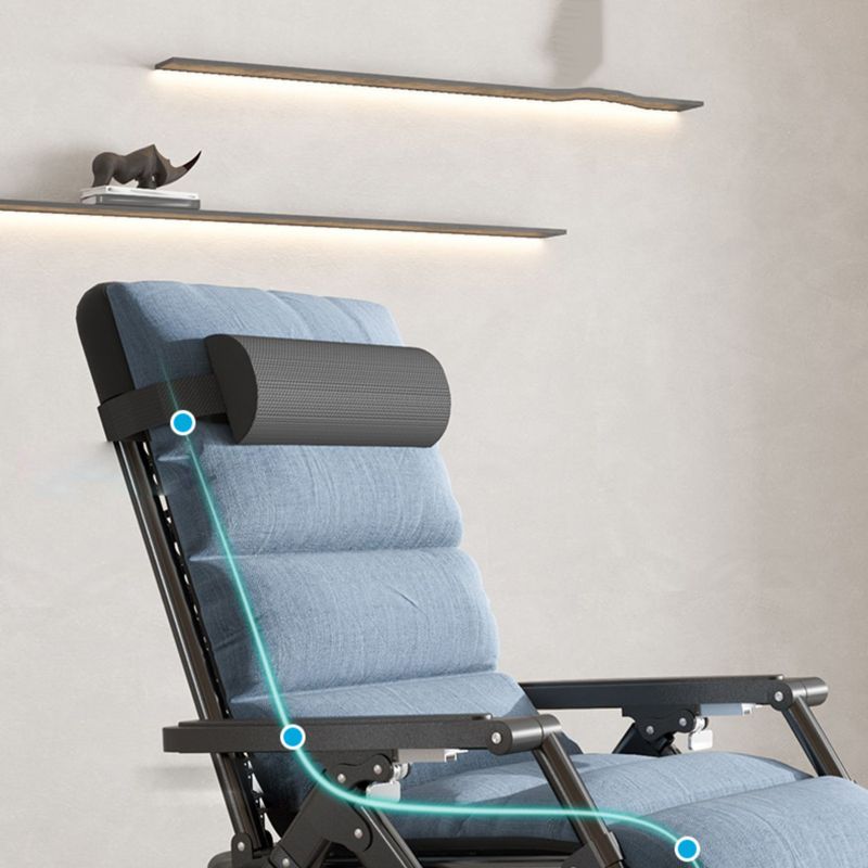 Sedia reclinabile in metallo con braccio sedia pieghevole contemporanea per camera da letto