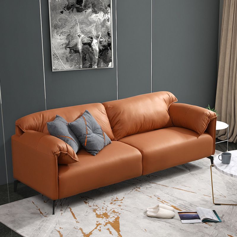 2-3 Seater 29.5"H Faux Leather Pillow Top Arm Sofa for Living Room Clearhalo 'furn' 'furn_sofas' 'Furniture' 'furniture_sofas' 'Living Room Furniture' 'Sofa' 'sofas' 1200x1200_c0d2e8e3-6d4a-4987-a9ef-e6741e56b5ed
