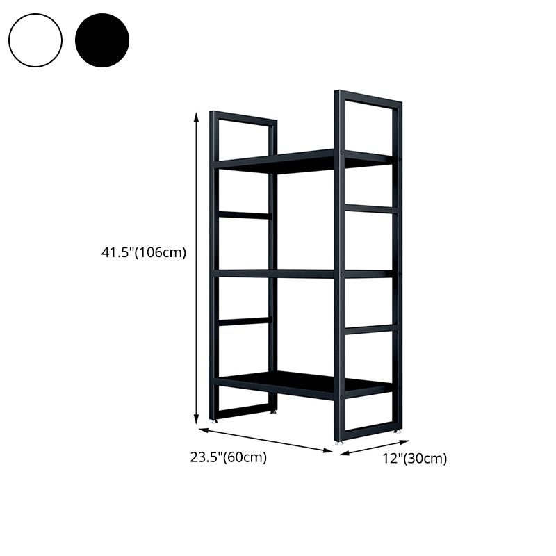3/4/5-Shelf Iron Etagere Bookshelf Black and White Vertical Bookcase for Living Room Clearhalo 'Bookcases' 'furn' 'furn_bookcases' 'Furniture' 'furniture_bookcases' 'Office Furniture' 1200x1200_c0d47994-4b99-4826-a46b-fff7c7f38735