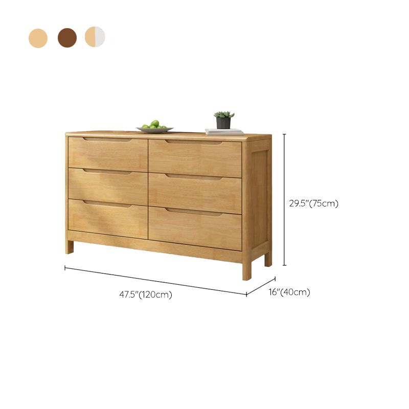 Mid-Century Modern Chest Rubberwood Squared Legs Grooves with Drawer Accent Chest Clearhalo 'Cabinets & Chests' 'cabinets_chests' 'furn' 'furn_cabinets_chests' 'Furniture' 'Living Room Furniture' 1200x1200_c0d4f11e-415d-48f0-acc2-ab05e0a095f8