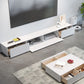White Engineered Wood TV Console Contemporary Cable Management Media Console Clearhalo 'furn' 'furn_tv_stands_entertainment_centers' 'Furniture' 'Living Room Furniture' 'TV Stands & Entertainment Centers' 'TV Stands & Media Storage Furniture' 'tv_stands_entertainment_centers' 1200x1200_c0d57604-09ad-4bb5-bfb4-620ae3025823