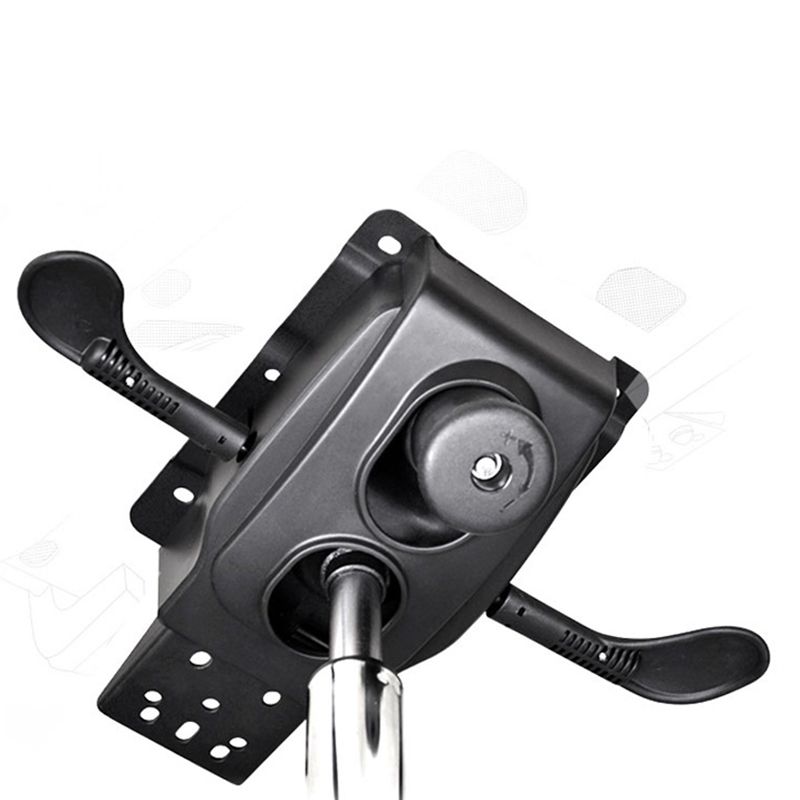 Moderne vaste armen Swivel stoel Chrome frame lederen management stoel