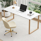 Scrivania di scrittura in pietra contemporanea 29.52 "H SLID RECTANGULAN OFFICE PER CASA