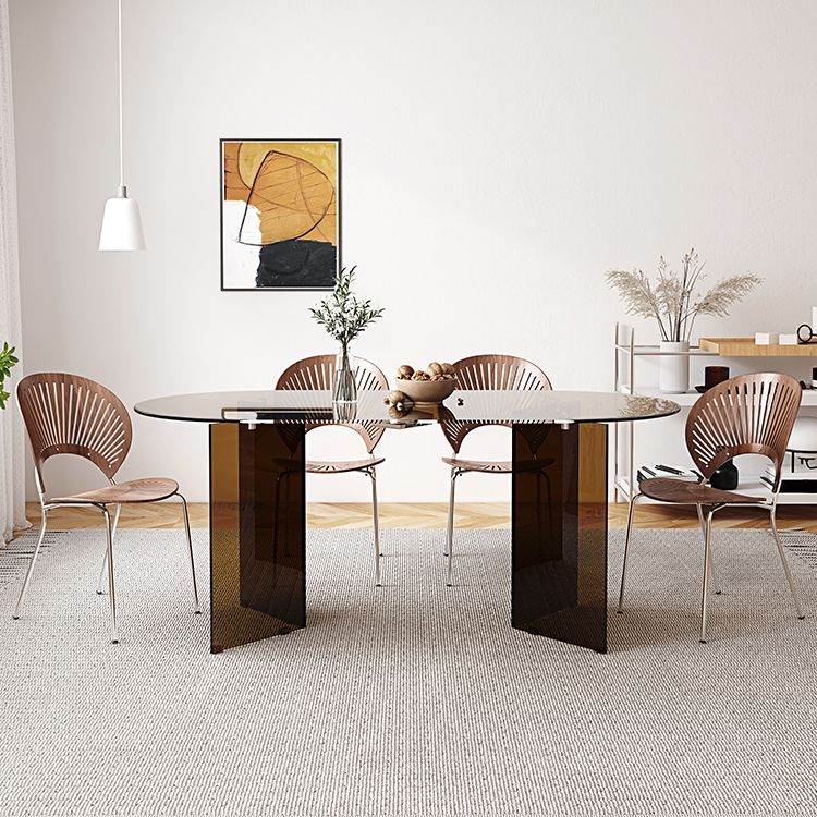 SECILTY STILE MOBILI DI VECOLO OVAL OVAL DOPPIO PEDESTALE PASSAGGIO TABELLO PER CASA