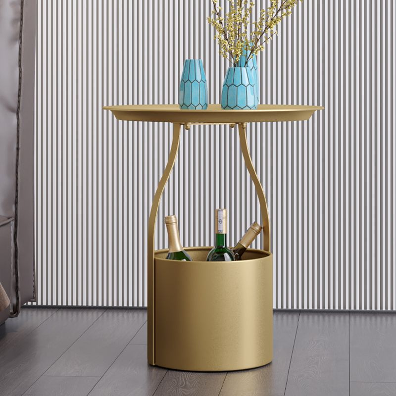 Mid-Century Metal Side End Table Tray Top Corner Table for Living Room