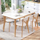 Glass Top Dining Table Modern Dining Table with 4 Solid Wood Legs Clearhalo 'Dining Tables & Seating' 'Dining Tables' 'dining_table' 'Furniture' 'furniture_dining_table' 'Kitchen & Dining Furniture' 'kitchen' 'kitchen_dining_table' 1200x1200_c0d91a35-3994-43ef-8ae5-0779ec0f2837