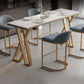 Rectangle Metal Base Bar Table Glam Sintered Stone Top Bistro Bar Table Clearhalo 'Bar Furniture' 'Bar Tables' 'bar_tables' 'furn' 'furn_bar_tables' 'Furniture' 'Kitchen & Dining Furniture' 1200x1200_c0db71dd-902b-4760-bb11-06f4dd45f3ef