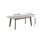 Mid-Century Modern Dining Table Gray Sintered Stone 4 Legs Dining Table with Wooden Base Clearhalo ' dining_table' 'Dining Tables & Seating' 'Dining Tables' 'furn' 'furn_dining_table' 'Furniture' 'furniture_dining_table' 'Kitchen & Dining Furniture' 'kitchen&dining_furn' 'kitchen' 'kitchen_dining_table' 1200x1200_c0dc86df-90c7-4b2d-b653-87c0cef6d7f1