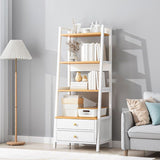 Scandinavisch gefabriceerde houten boekenkast 12-inch brede ladderboekplank