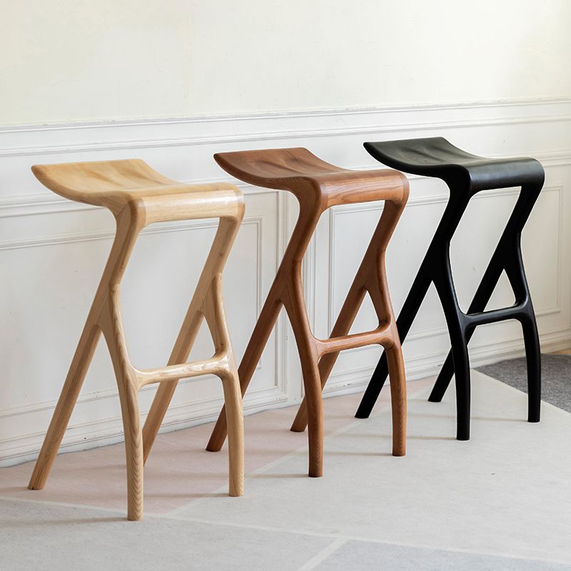 Solid Wood Bar Stool Backrless Counter Stool for Living Room Clearhalo 'Bar Furniture' 'Bar Stools' 'bar_stools' 'furn' 'furn_bar_stools' 'Furniture' 'Kitchen & Dining Furniture' 1200x1200_c0ddd654-19d1-415b-b1dd-0455a9005c81