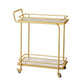 Modern Style Open Storage Kitchen Trolley Rectangular Dining Room Prep Table