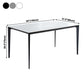 Industrial Sintered Stone Dining Table 4 Legs Solid Aluminum Base Rectangle Table for Home Clearhalo ' dining_table' 'Dining Tables & Seating' 'Dining Tables' 'furn' 'furn_dining_table' 'Furniture' 'furniture_dining_table' 'Kitchen & Dining Furniture' 'kitchen&dining_furn' 'kitchen' 'kitchen_dining_table' 1200x1200_c0e00982-dd6d-491a-a790-621ee3500f9d