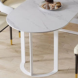 Free Form Sintered Stone Top Table for Restaurant Luxury Dining Table with Double Pedestal Clearhalo 'Dining Tables & Seating' 'Dining Tables' 'dining_table' 'furn' 'furn_dining_table' 'Furniture' 'furniture_dining_table' 'Kitchen & Dining Furniture' 'kitchen' 'kitchen_dining_table' 1200x1200_c0e10045-25ca-46a2-8d99-c284cc6bec33
