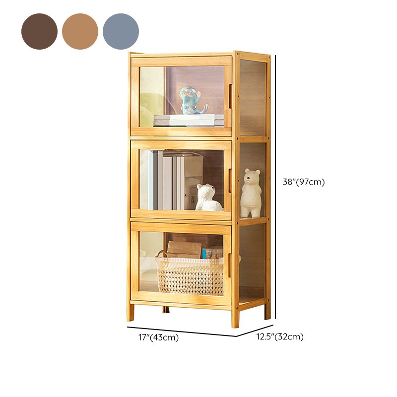 Contemporary Rectangle Accent Cabinet, Brown/Natural/Grey Cabinet with Doors Clearhalo 'Cabinets & Chests' 'cabinets_chests' 'furn' 'furn_cabinets_chests' 'Furniture' 'Living Room Furniture' 1200x1200_c0e14a30-2846-4546-a919-da01ef1880aa