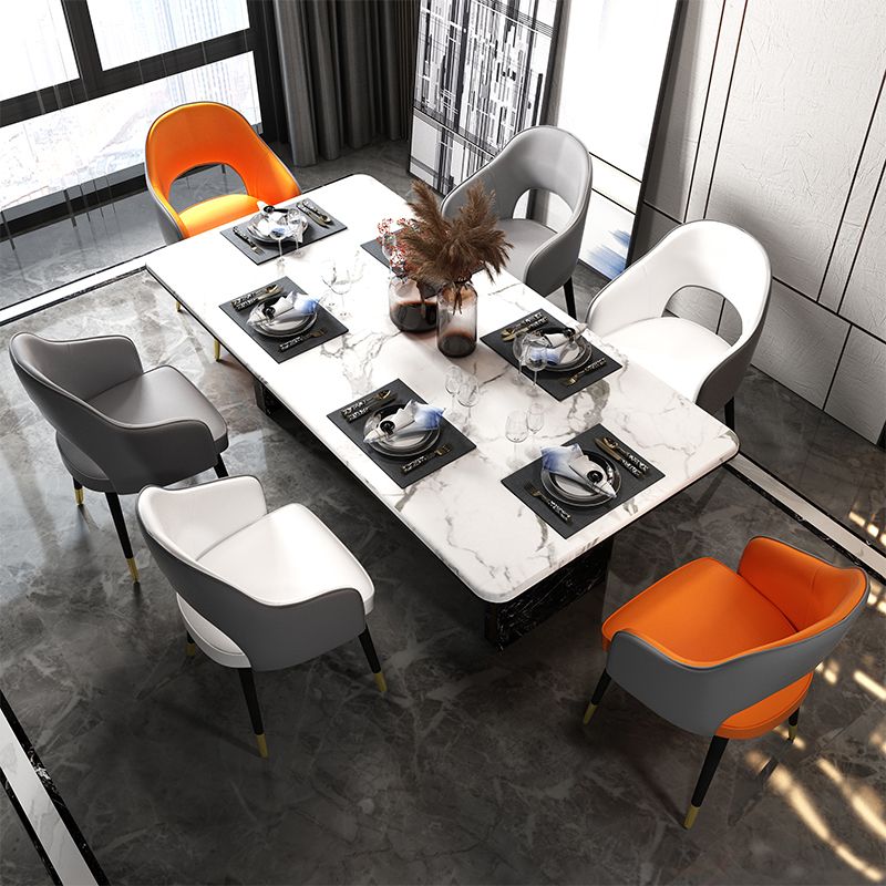 Nordic Style Dining Chairs Dining Arm Side Chairs with Metal Legs for Kitchen Clearhalo ' kitchen&dining_furn' 'Dining Chairs' 'Dining Tables & Seating' 'dining_chair' 'furn' 'furn_dining_chair' 'Furniture' 'furniture_dining_chair' 'Kitchen & Dining Furniture' 'kitchen' 1200x1200_c0e28cb3-7552-4d34-be21-f2d0256b7e5a