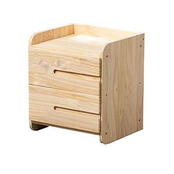 Nightand de table à accentuation de pin scandinave 20 'avec des tiroirs