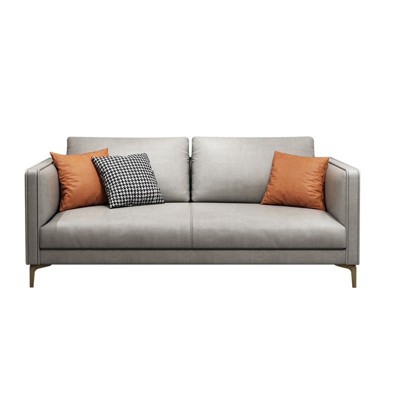 Living Room Contemporary Light-grey Standard Recessed Arm Seating Clearhalo 'furn' 'furn_sofas' 'Furniture' 'furniture_sofas' 'kitchen' 'kitchen_sofas' 'Living Room Furniture' 'Sofa' 'sofas' 1200x1200_c0e3d503-ee37-4b74-9dec-76c2dfc234f4