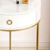 Holz- und Metall -Waschtisch im weißen/grünen Make -up -Schreibtisch mit 1 Schublade