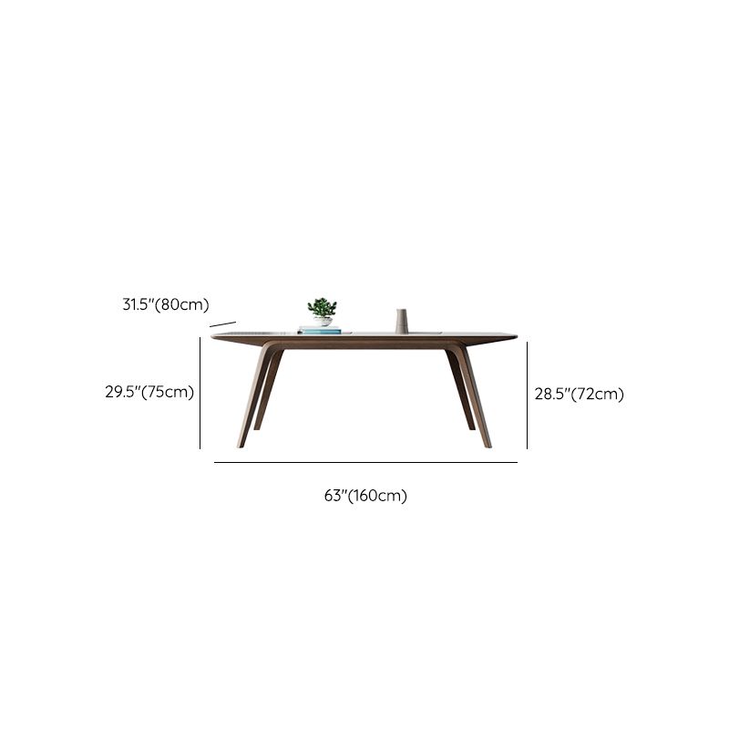Medieval Modern Sintered Stone Table Rectangle Table with Wooden 4 Legs Clearhalo 'Dining Tables & Seating' 'Dining Tables' 'dining_table' 'furn' 'furn_dining_table' 'Furniture' 'Kitchen & Dining Furniture' 1200x1200_c0e5743b-aae9-415d-a9c1-d828d0cb2509