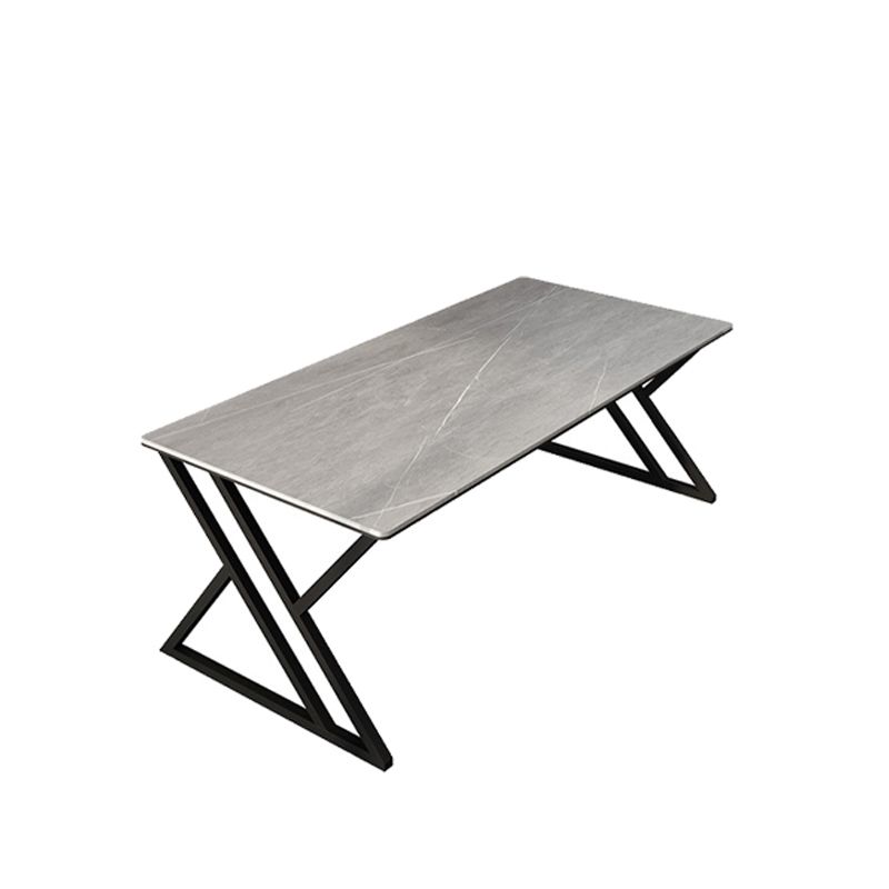 Rechteckiger Industrial Office Desk Antique Finish Computer Desk mit Metallbeinen