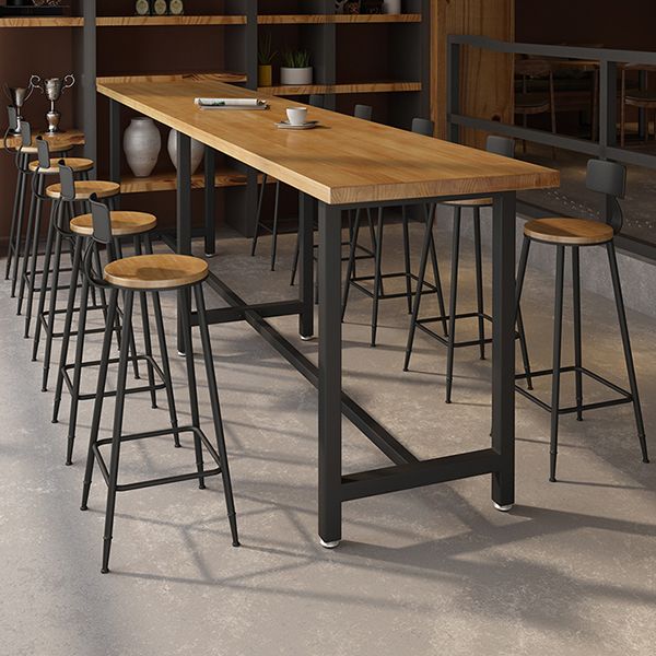 Ensemble de Table de Bar moderne 1/11 pièces, Table de comptoir rectangulaire en bois avec tabourets hauts