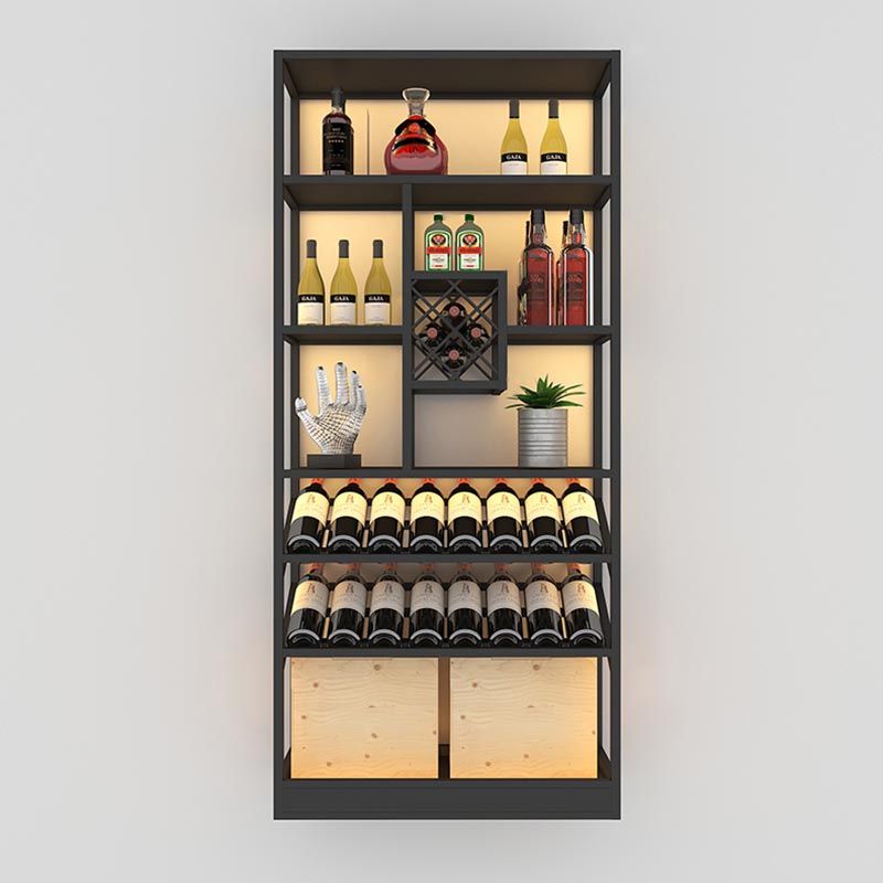 Freestanding Luxury Wine Jail Metal with Shelf Wine Rack Kit 11.8"Wide Clearhalo 'furn' 'furn_wine_racks' 'Furniture' 'Kitchen & Dining Furniture' 'Wine Racks' 'wine_racks' 1200x1200_c0e9ab63-0826-4a3a-b91f-0a2e48acf1b9
