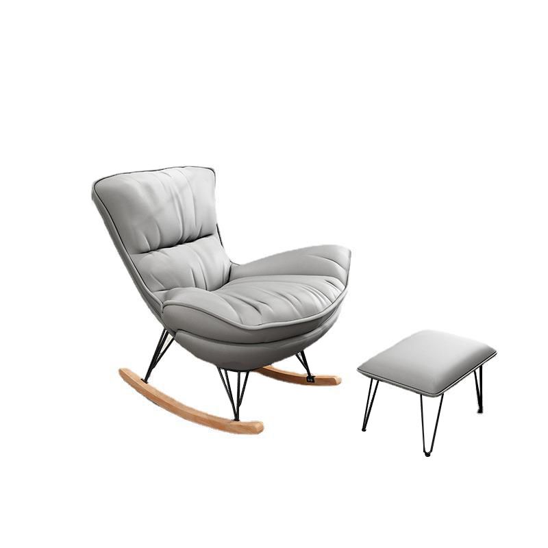 Chaise à bascule résistante à gratter un tissu solide chaise à bascule moderne avec ottoman