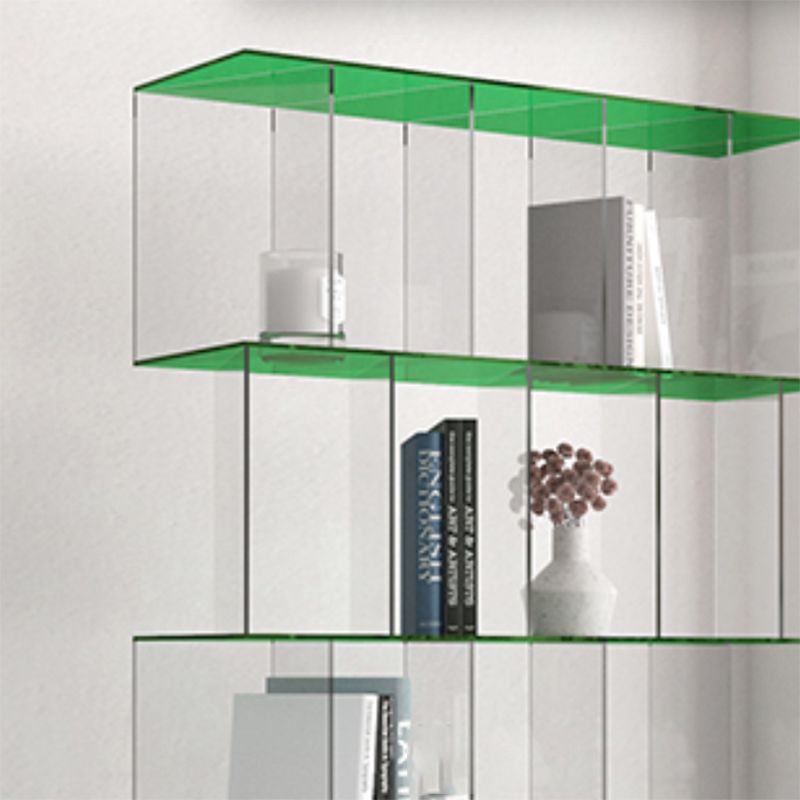 Scandinavian Standard Bookshelf Acrylic Open Back Bookcase with Shelves