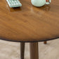 Scandinavian Brown/Natural Wood Top End Table 4 Legs Round Side Table Clearhalo 'Coffee & Accent Tables' 'End & Side Tables' 'end_side_table' 'Furniture' 'furniture_end_side_table' 'Living Room Furniture' 1200x1200_c0eaad28-77a8-4c7b-87a9-0c38a8a61521