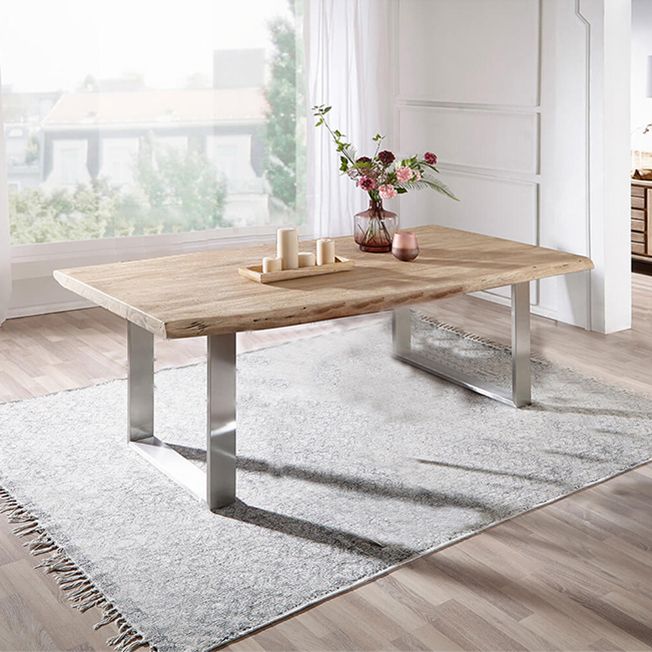 Rectangle Solid Wood Dining Table Luxury Double Pedestal Table for Dining Room Clearhalo ' dining_table' 'Dining Tables & Seating' 'Dining Tables' 'furn' 'furn_dining_table' 'Furniture' 'furniture_dining_table' 'Kitchen & Dining Furniture' 'kitchen&dining_furn' 'kitchen' 'kitchen_dining_table' 1200x1200_c0ebd71b-43f4-4e1e-a4cc-464208e9a0e8