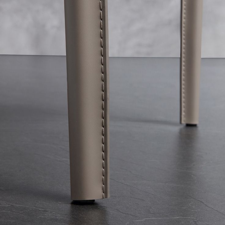 Modern Wingback Side Chair Leather Armless Dining Chair with Metal Legs Clearhalo ' kitchen&dining_furn' 'Dining Chairs' 'Dining Tables & Seating' 'dining_chair' 'Furniture' 'furniture_dining_chair' 'Kitchen & Dining Furniture' 'kitchen' 1200x1200_c0ebebd2-d5b7-4c76-9465-2ed0565916c0