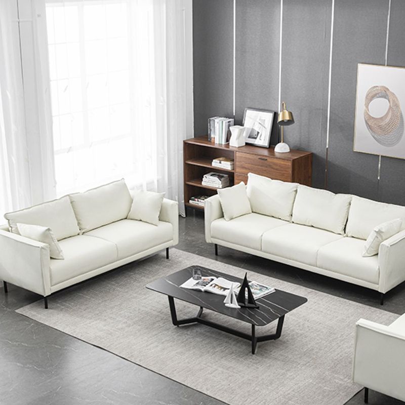 Modern Style Solid Wood Base Sponge Cushion Filled with Pillow Rectangular Sofa Clearhalo 'furn' 'furn_sofas' 'Furniture' 'furniture_sofas' 'kitchen' 'kitchen_sofas' 'Living Room Furniture' 'Sofa' 'sofas' 1200x1200_c0ecc652-16eb-43b8-bed1-f6b4ca027261