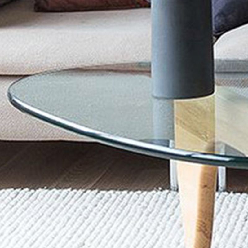 Abstract Base Design Wood/brown/black Solid Wood Tempered Glass Countertops Side Table Clearhalo 'Coffee & Accent Tables' 'End & Side Tables' 'end_side_table' 'end_side_tables' 'furn' 'furn_end_side_tables' 'Furniture' 'furniture_end_side_table' 'Living Room Furniture' 1200x1200_c0ecf1cc-519c-4651-b7cd-466922daf3a4