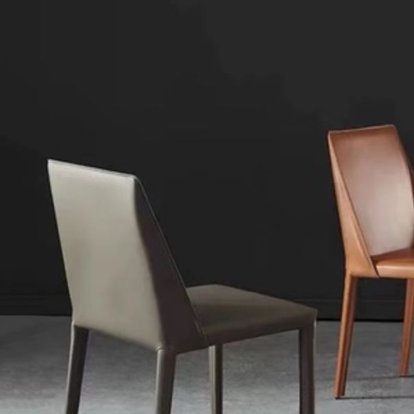 Sedie da pranzo e accento in pelle finta moderna per sala da pranzo