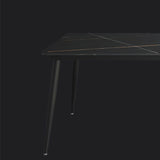 Industrial Sintered Stone Dining Table 4 Legs Metallic Base Rectangle Table for Home Clearhalo ' dining_table' 'Dining Tables & Seating' 'Dining Tables' 'furn' 'furn_dining_table' 'Furniture' 'furniture_dining_table' 'Kitchen & Dining Furniture' 'kitchen&dining_furn' 'kitchen' 'kitchen_dining_table' 1200x1200_c0eec5fc-6d1a-4040-8175-929539c6485a