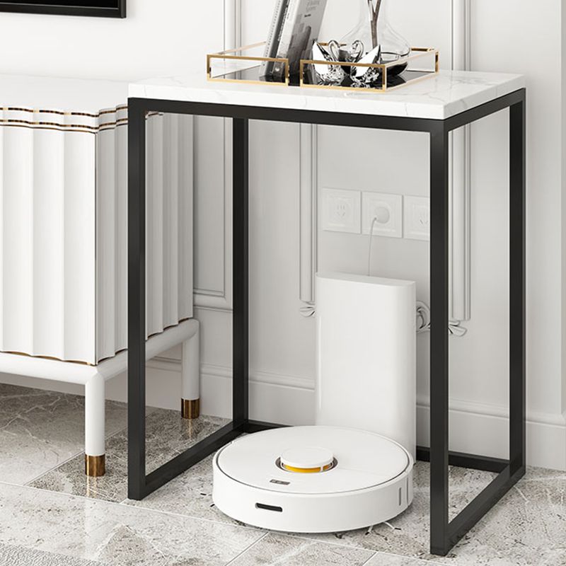 Frame Base Design Cocktail Table Slate DesktopCoffee Table with Metal Base