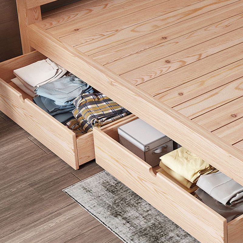 Scandinavisch rechthoekig bed hoofdeinde houten bed met aangepaste benen