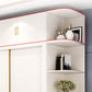 White Wardrobe Closet Engineered Wood Wardrobe Armoire with Garment Rod