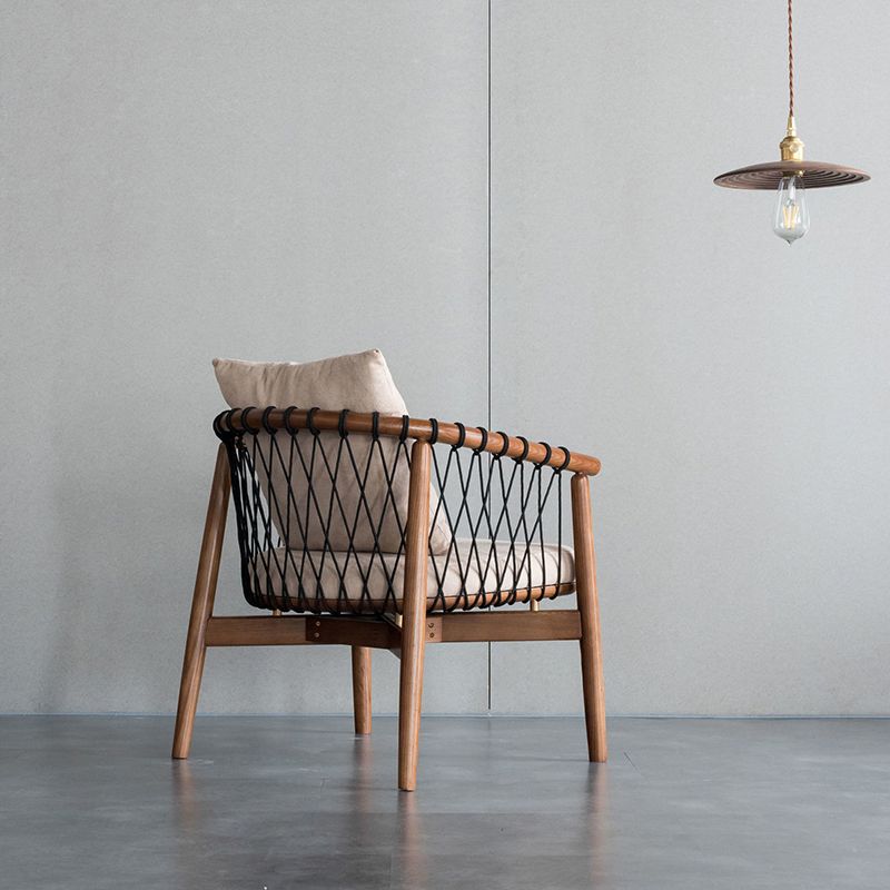 Barrel Accent Chair Solid Wood Arm Chair in Brone with Pillow Back Clearhalo 'Accent Chairs' 'accent_chairs' 'Chairs & Seating' 'furn' 'furn_accent_chairs' 'Furniture' 'Living Room Furniture' 1200x1200_c0f140a6-4372-40ce-8e59-e5fa76fb13e5